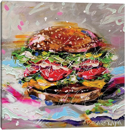 Hamburger Canvas Art Print - Aliaksandra Tsesarskaya