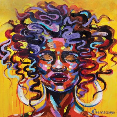 African Beauty by Aliaksandra Tsesarskaya art print