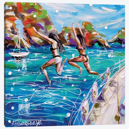 Summer In Bora Bora Canvas Print #AKT235} by Aliaksandra Tsesarskaya Canvas Print