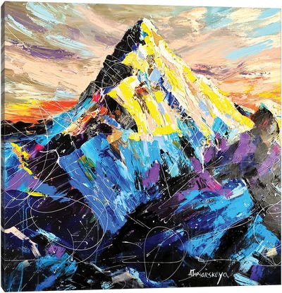 Mountain Canvas Art Print - Aliaksandra Tsesarskaya
