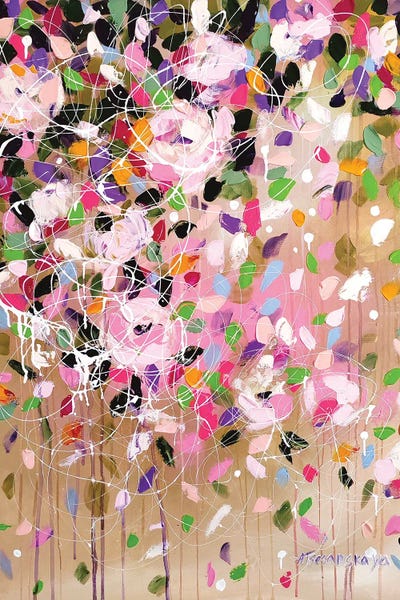 Abstract Pionias by Aliaksandra Tsesarskaya art print