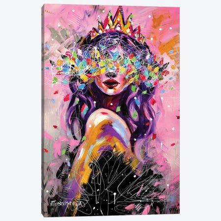 You're The Queen Canvas Print #AKT253} by Aliaksandra Tsesarskaya Canvas Wall Art