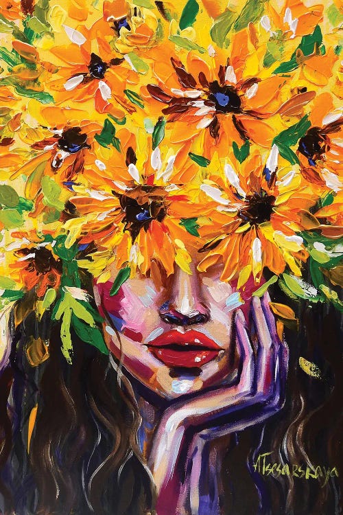 Sunflowers by Aliaksandra Tsesarskaya wall art