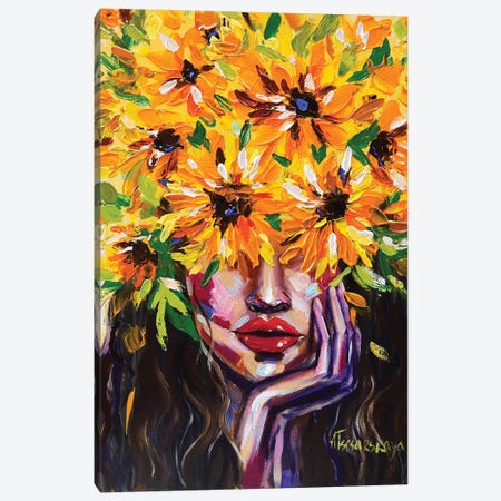 Sunflowers Canvas Print #AKT26} by Aliaksandra Tsesarskaya Canvas Print