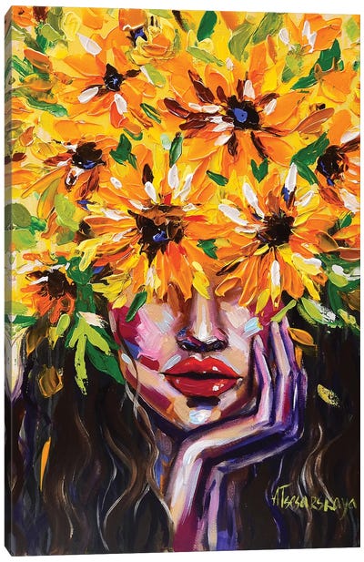 Sunflowers Canvas Art Print - Aliaksandra Tsesarskaya