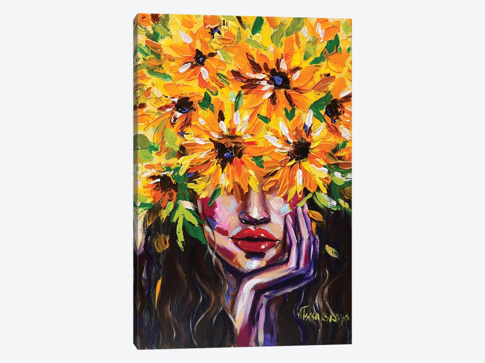 Sunflowers by Aliaksandra Tsesarskaya 1-piece Canvas Art Print