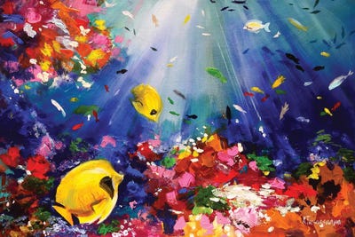 Magical Sea Bottom by Aliaksandra Tsesarskaya canvas print