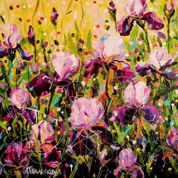 Irises: Iris Field by Aliaksandra Tsesarskaya