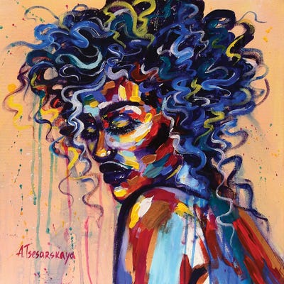 African Woman by Aliaksandra Tsesarskaya art print