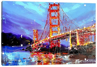 San Francisco Bridge Canvas Art Print - Aliaksandra Tsesarskaya