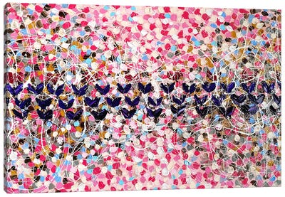 Colorful Hearts Canvas Art Print - Aliaksandra Tsesarskaya