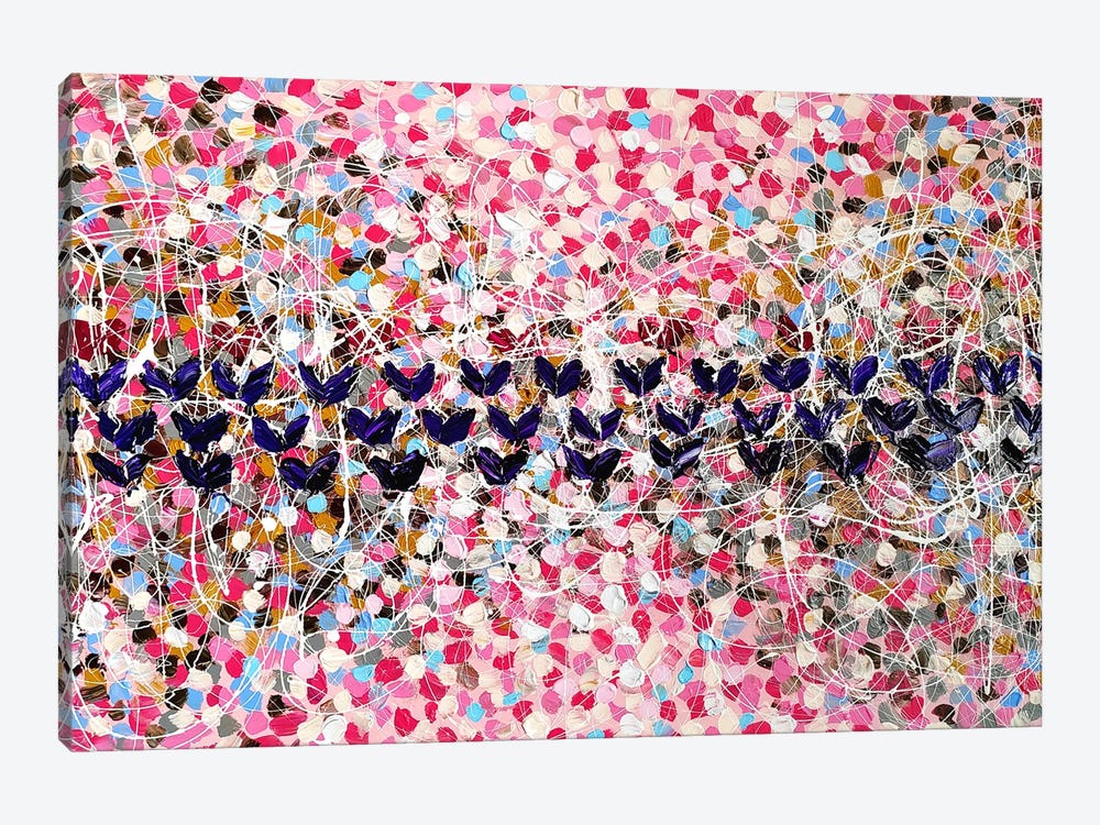 Colorful Hearts by Aliaksandra Tsesarskaya 1-piece Canvas Art