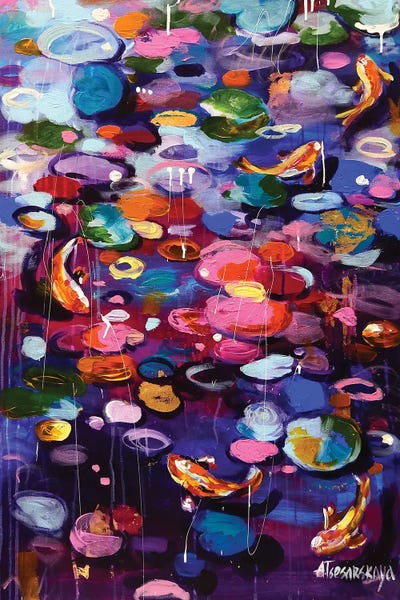 Water Lilies: Koi Fish by Aliaksandra Tsesarskaya