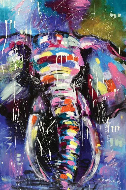 Elephant by Aliaksandra Tsesarskaya wall art