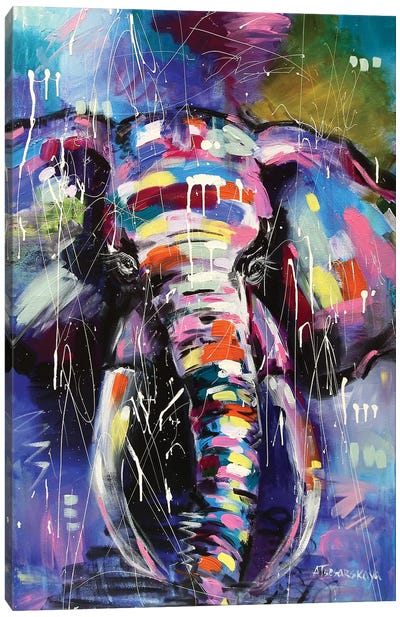 Elephant Canvas Art Print - Aliaksandra Tsesarskaya
