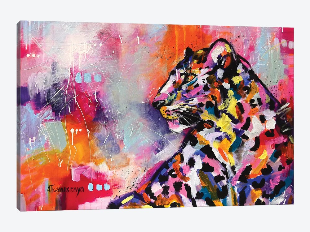 Leopard by Aliaksandra Tsesarskaya 1-piece Canvas Artwork
