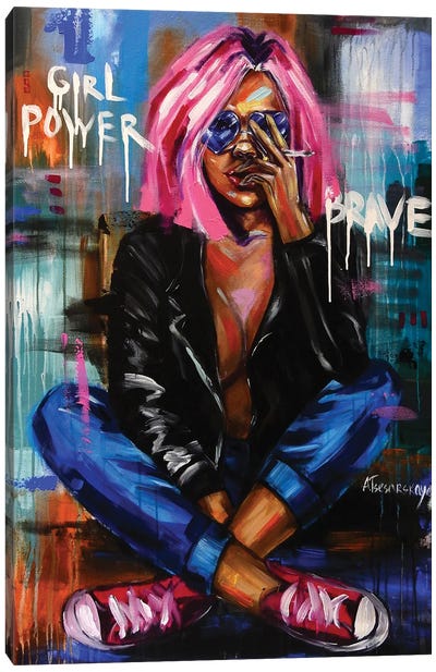 Girl Power Canvas Art Print - Sneaker Art