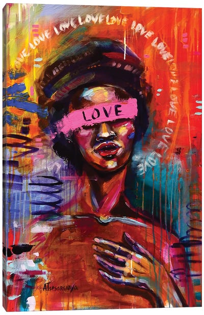 Love In The Air Canvas Art Print - Aliaksandra Tsesarskaya