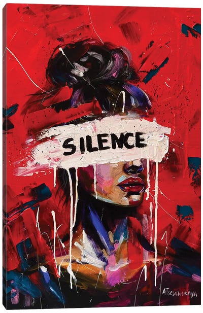 Silence Canvas Art Print - Aliaksandra Tsesarskaya