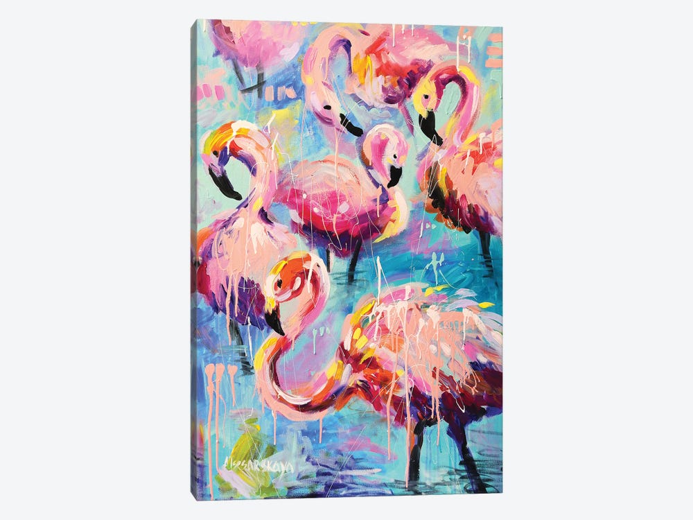 Flamingo by Aliaksandra Tsesarskaya 1-piece Canvas Artwork