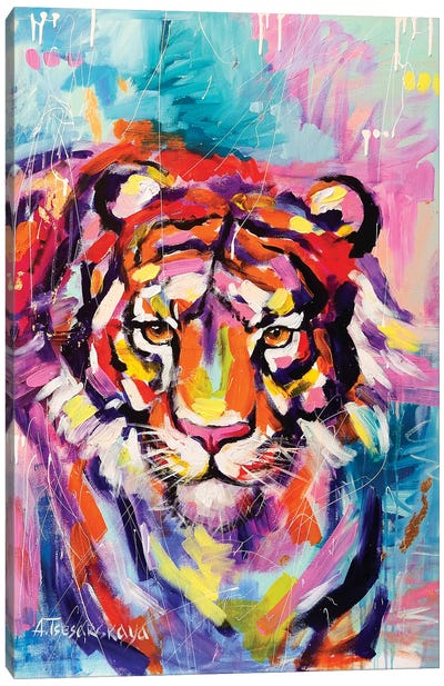 Tiger Canvas Art Print - Aliaksandra Tsesarskaya