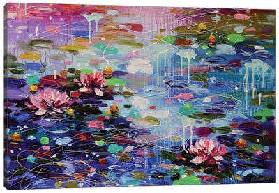 Water Lilias Canvas Art Print - Aliaksandra Tsesarskaya
