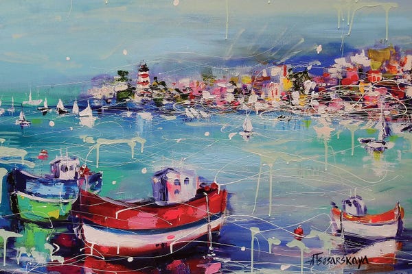 Contemporary Coastal: Sunny Day by Aliaksandra Tsesarskaya