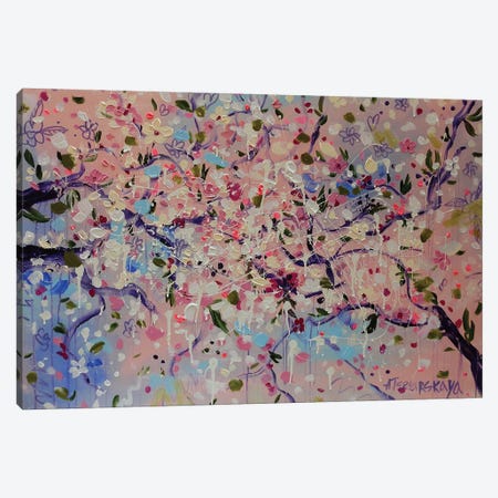Sakura Flowers Canvas Print #AKT70} by Aliaksandra Tsesarskaya Canvas Art Print