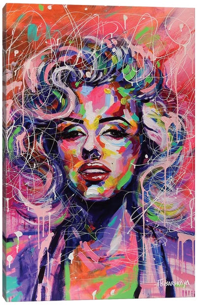 Marilyn Monroe Canvas Art Print - Aliaksandra Tsesarskaya