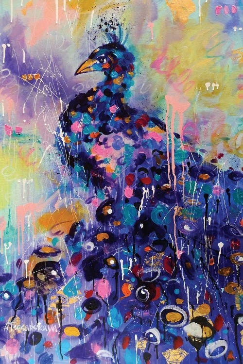 Peacock by Aliaksandra Tsesarskaya wall art