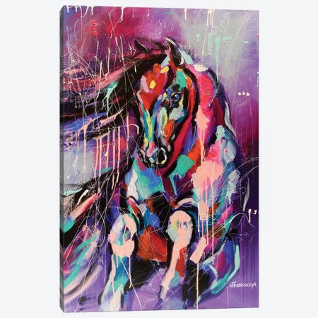 Horse Canvas Print #AKT82} by Aliaksandra Tsesarskaya Canvas Art