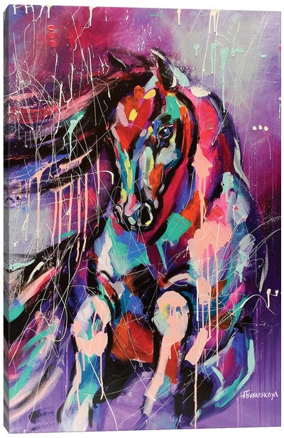 Horse Canvas Art Print - Aliaksandra Tsesarskaya