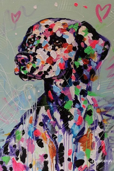 Dalmatian by Aliaksandra Tsesarskaya canvas print