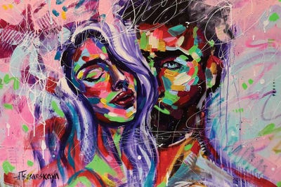 The Kiss by Aliaksandra Tsesarskaya canvas print