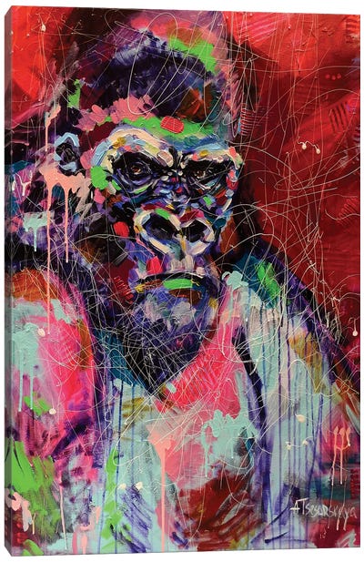King Kong Canvas Art Print - Aliaksandra Tsesarskaya