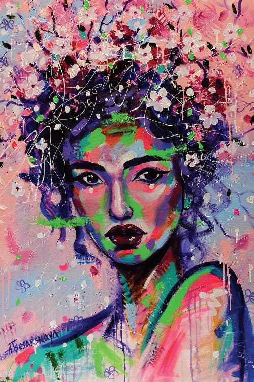 Sakura by Aliaksandra Tsesarskaya wall art