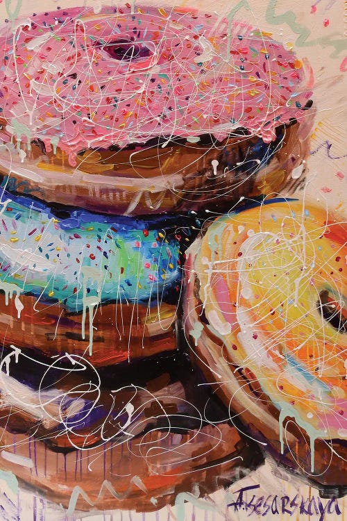 Donuts by Aliaksandra Tsesarskaya wall art