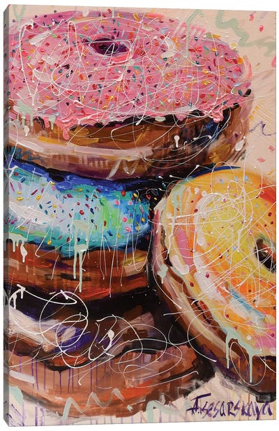 Donuts Canvas Art Print - Coffee Shop & Cafe