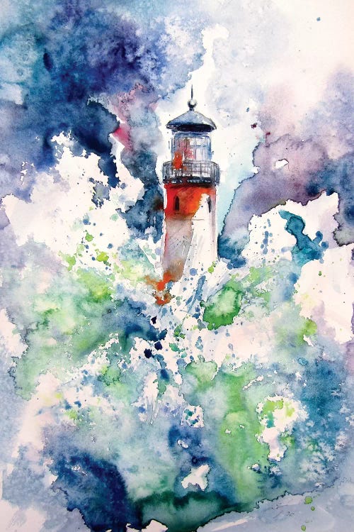 Lighthouse At Storm