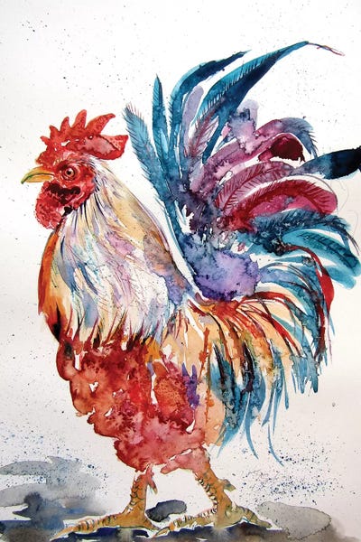 Anna Brigitta Kovacs: Rooster In The Yard II by Anna Brigitta Kovacs