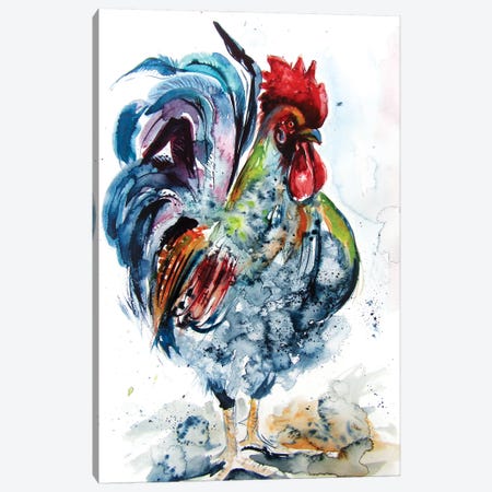 Proud Rooster Canvas Print #AKV114} by Anna Brigitta Kovacs Art Print