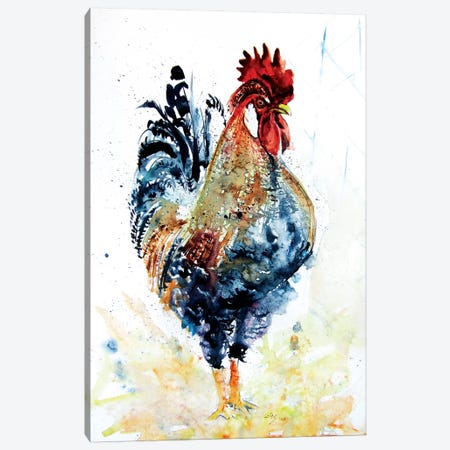 Rooster In The Yard VI Canvas Print #AKV121} by Anna Brigitta Kovacs Canvas Art Print