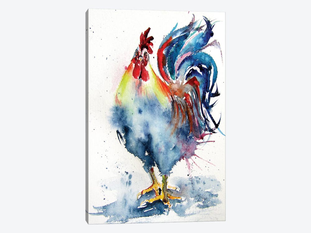 Rooster In The Yard IV by Anna Brigitta Kovacs 1-piece Canvas Print