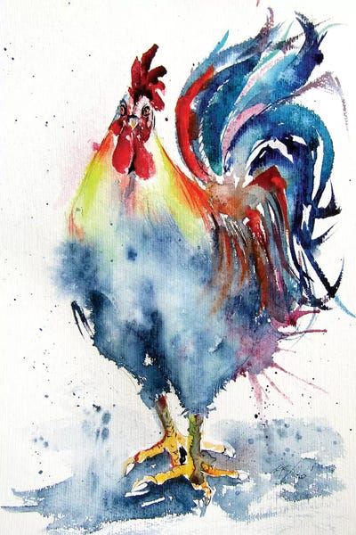 Anna Brigitta Kovacs: Rooster In The Yard IV by Anna Brigitta Kovacs