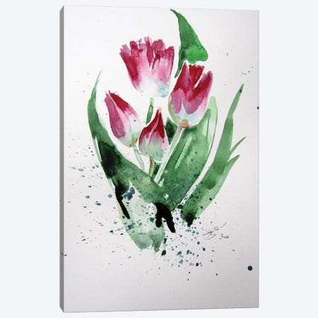 Little Tulips Canvas Print #AKV129} by Anna Brigitta Kovacs Canvas Print
