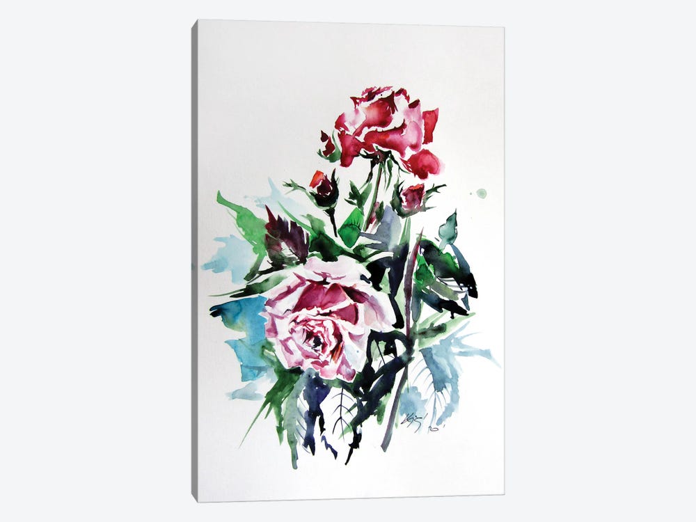 Roses by Anna Brigitta Kovacs 1-piece Canvas Art Print