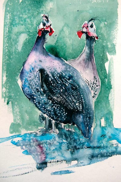 Anna Brigitta Kovacs: Guinea Fowl by Anna Brigitta Kovacs