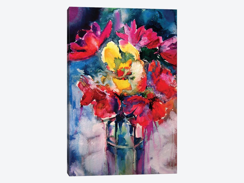 Still Life With Spring Flowers by Anna Brigitta Kovacs 1-piece Canvas Print