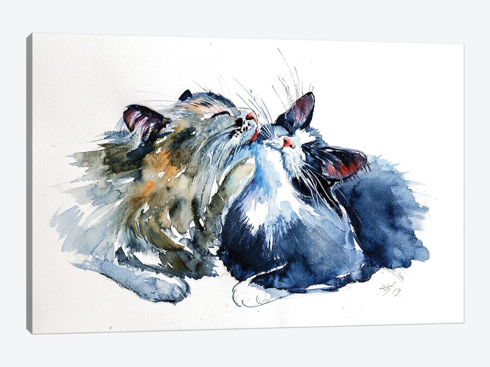 Cats by Anna Brigitta Kovacs 1-piece Canvas Print