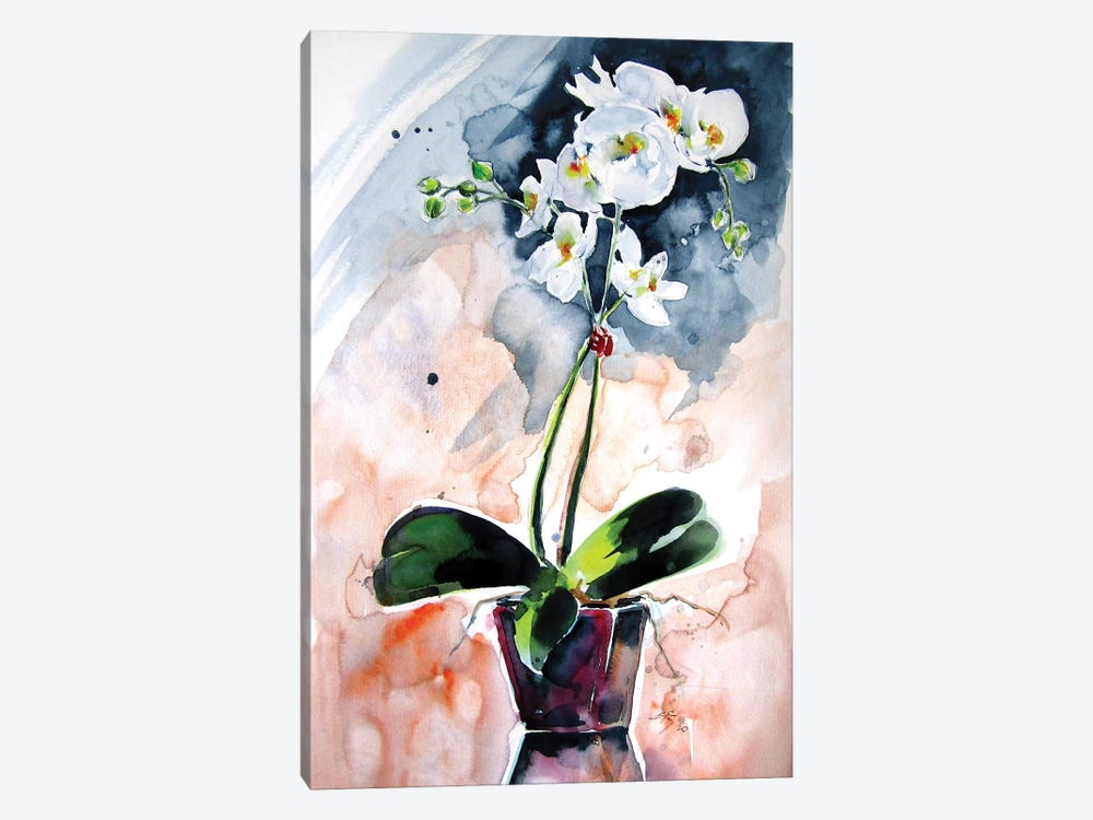 Orchidea Still Life by Anna Brigitta Kovacs 1-piece Canvas Art